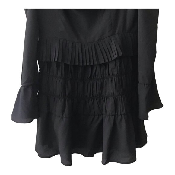 NWT Foxiedox Plisse Off the Shoulder Black Dress Size XS - Picture 11 of 15